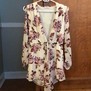 Tobi flowered shorts jumper